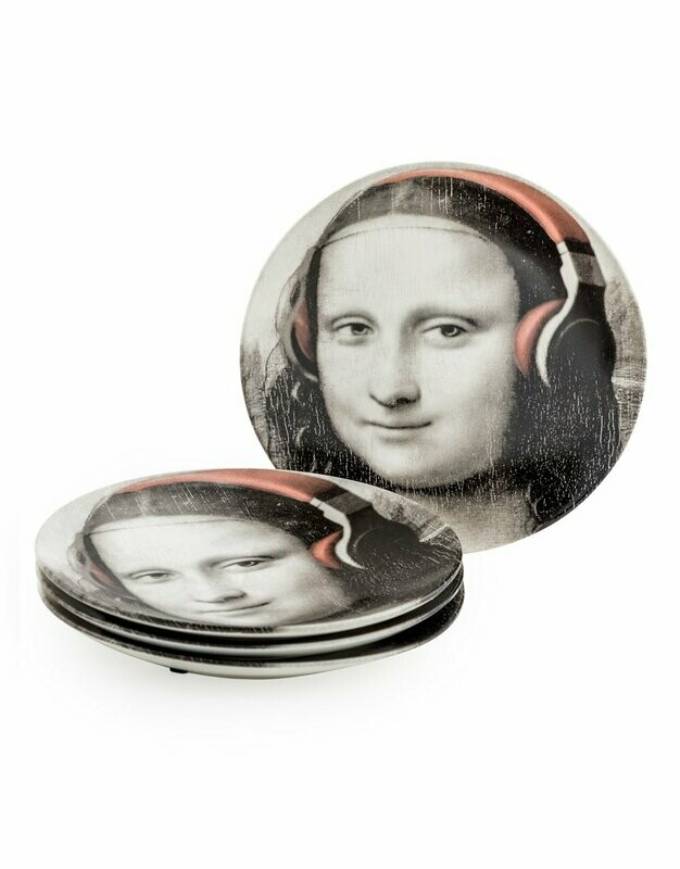 Wall Face Plate - Mona Lisa Headphones 7"