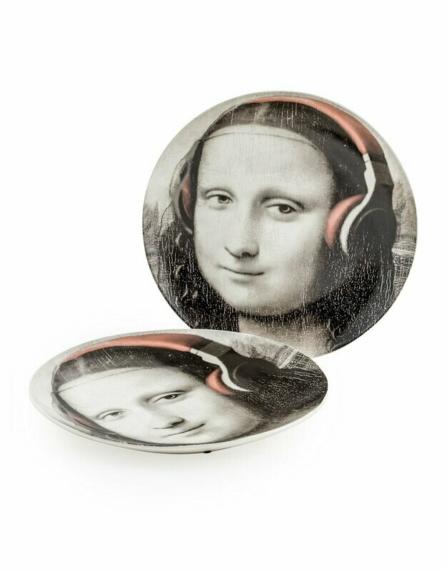 Wall Face Plate - Mona Lisa Headphones 10"