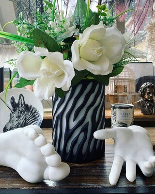 Small Handblown Zebra Vase
