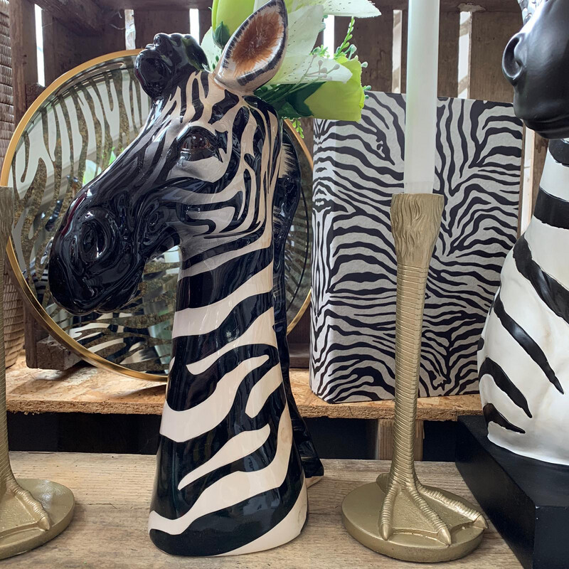Zebra Ceramic Vase