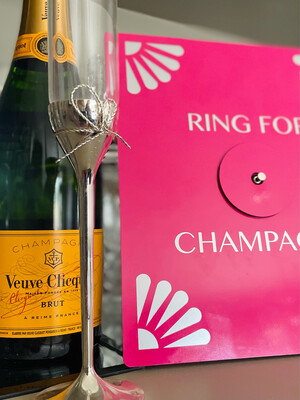 Ring For Champagne Passion Pink & Silver Ringing Wall Art Box