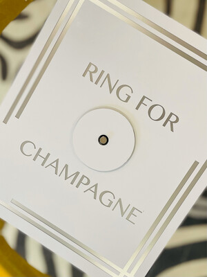 Ring For Champagne Pearly White & Silver Ringing Wall Art Box