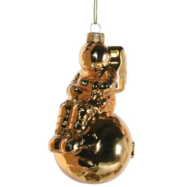 Gold Astronaut On Moon Bauble