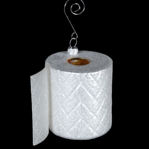 Toilet Roll Glass Bauble