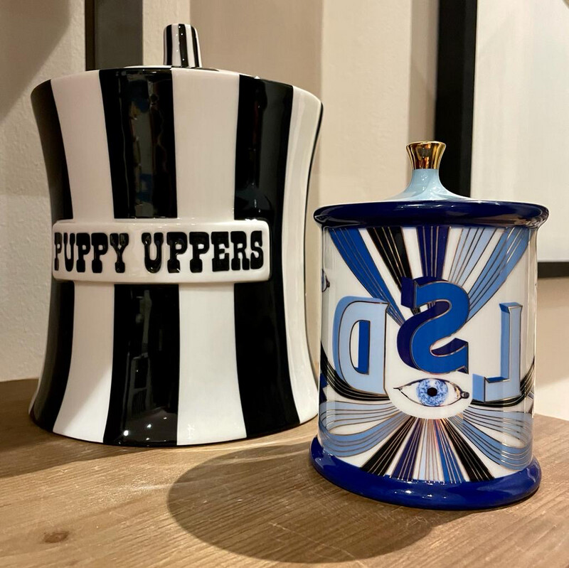 Vice Puppy Uppers Canister Black & White