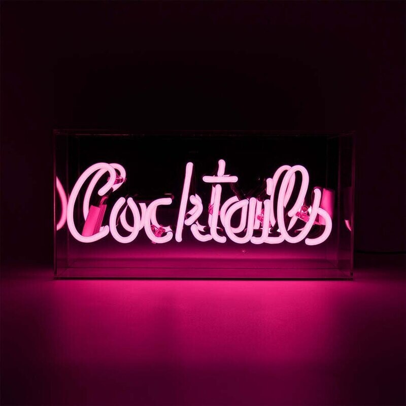 Cocktails Pink Neon Sign