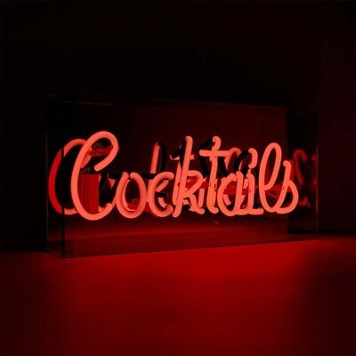 Cocktails Red Neon Sign