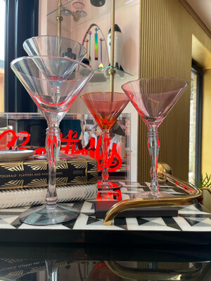 Jewel Tone Cocktail Glasses set of 4