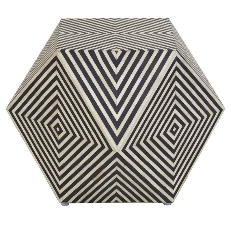 Fusion Buffalo Bone Diamond Stool