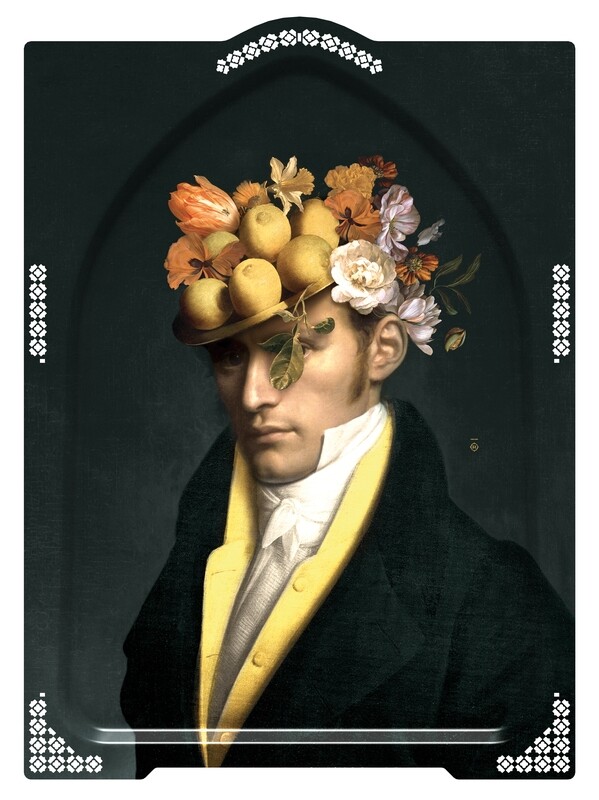 Galerie De Portraits Large Rectangular Tray Abel - Ibride