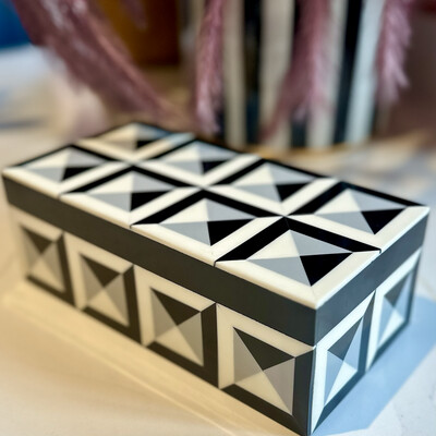 Monochrome Rectangular Trinket Box