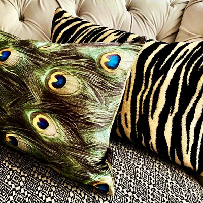 Peacock 35x50cm Cushion - Green