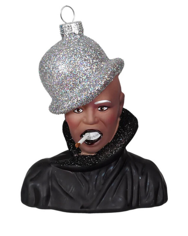 Grace Jones with Hat Bauble Decoration