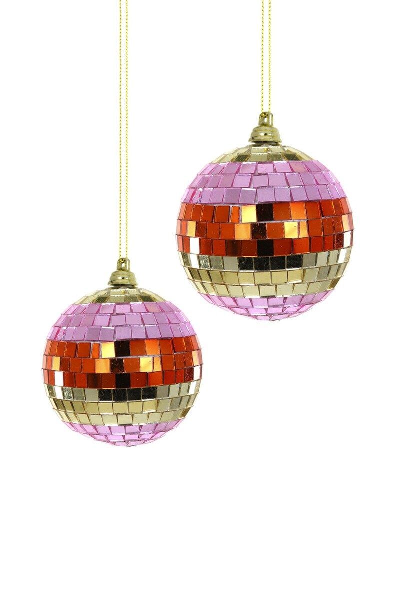 Stripe Disco Bauble Set