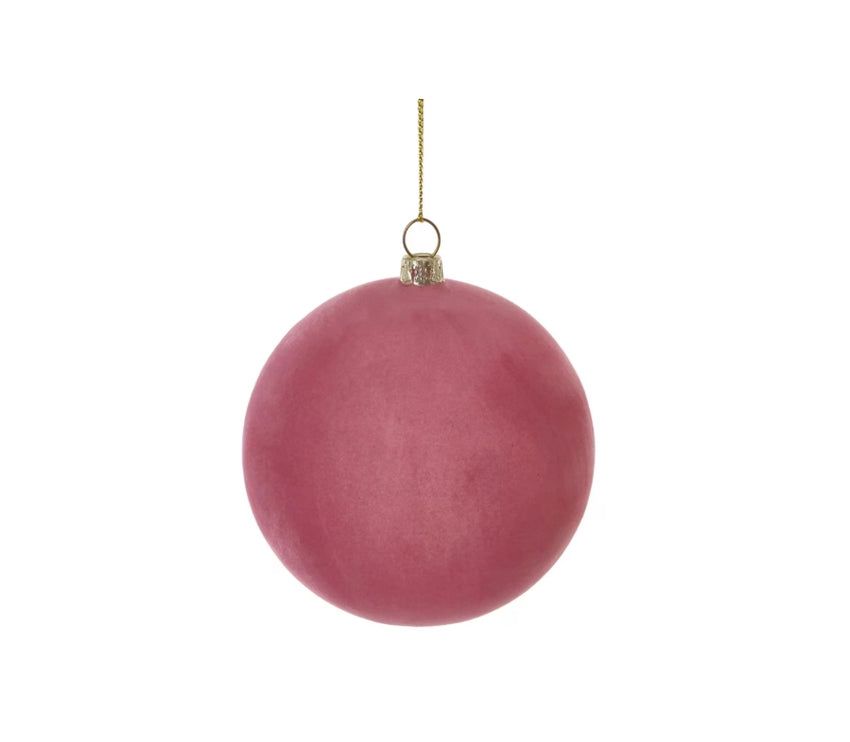 Antique Rose Velvet Bauble