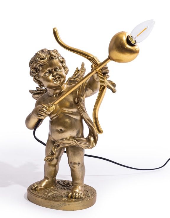 Cupid Cherub Table Lamp - Antique Gold Cupid Cherub Table Lamp - Antique Gold