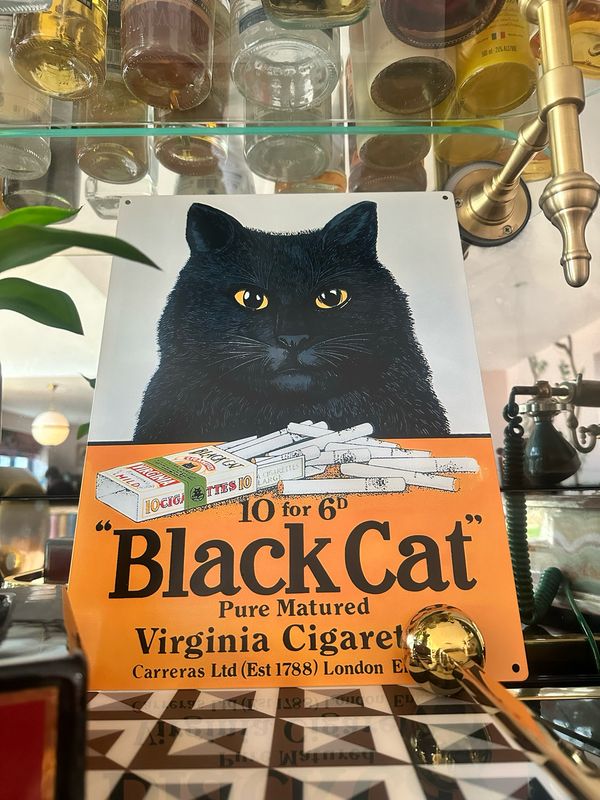 Black Cat Cigarette Sign