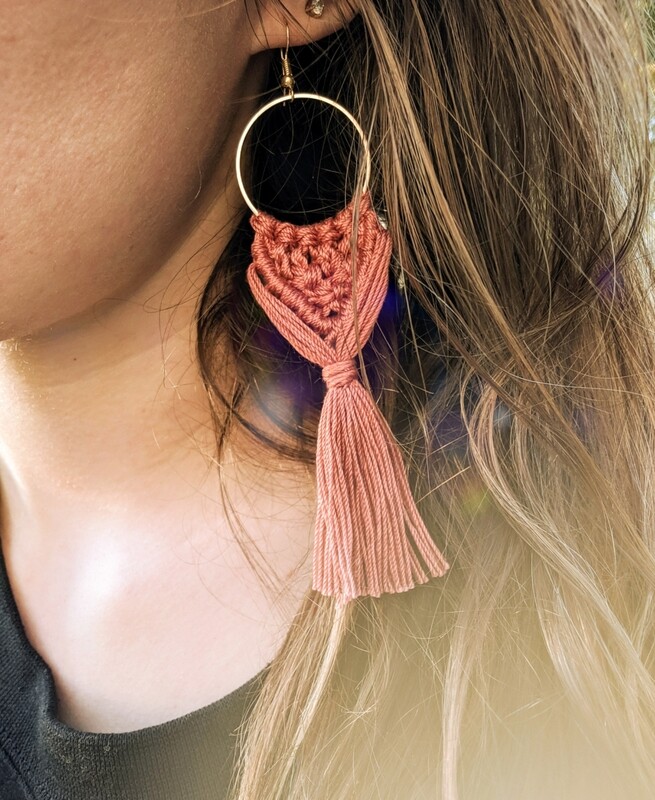 THE JANE AUSTEN design macrame earrings