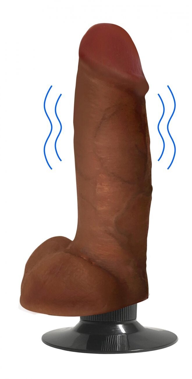 Jock Medium Vibrating Dildo with Balls 7-9 Inches, Size: 7 inch