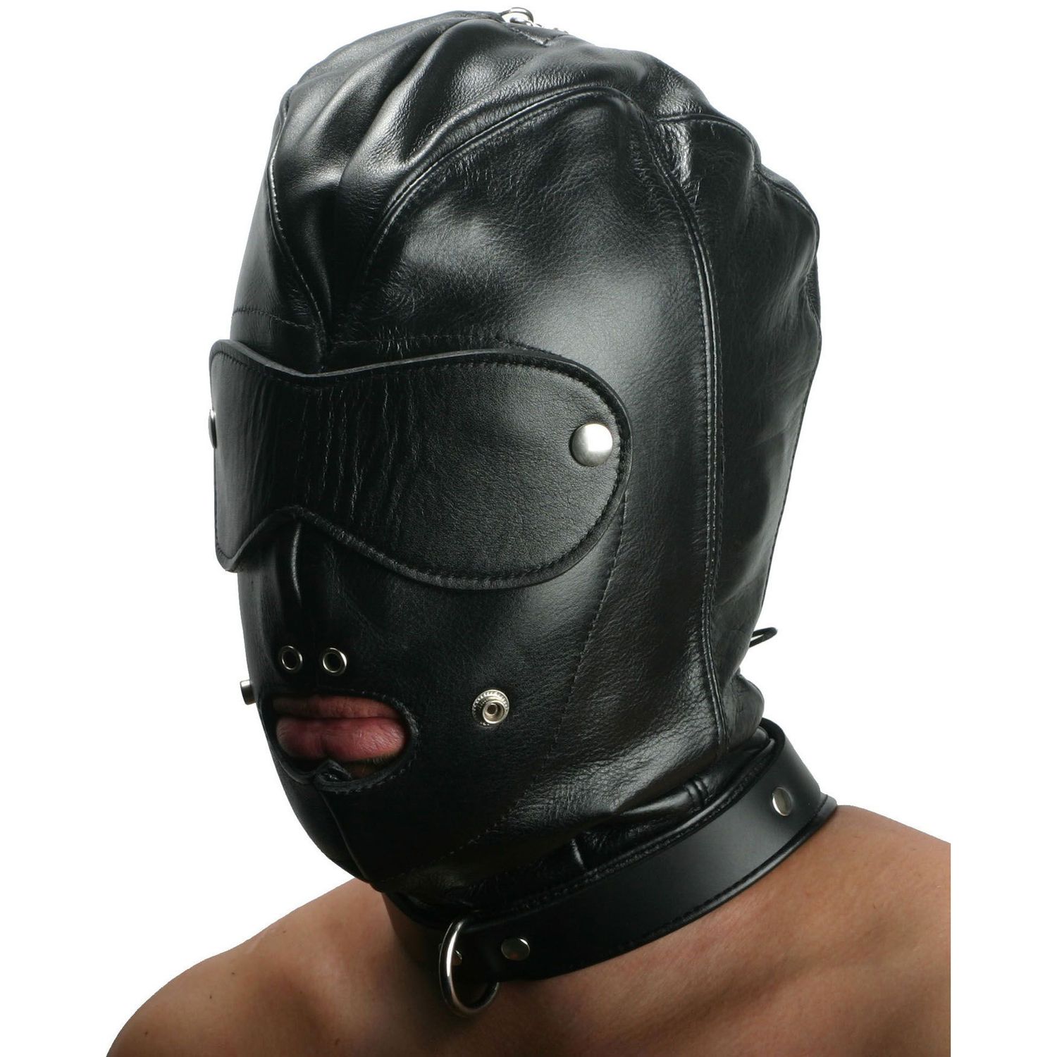 Strict Leather Premium Locking Slave Hood, Size: Large