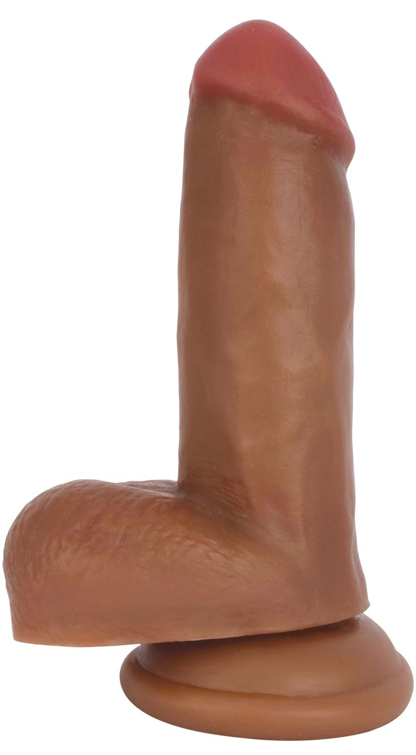 Jock Dark Bareskin Dildo With Balls - Inch, Size: 6&quot;