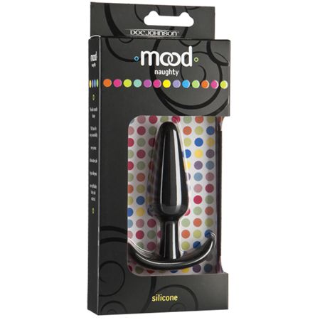 Mood - Naughty - Medium Black Silicone Butt Plug