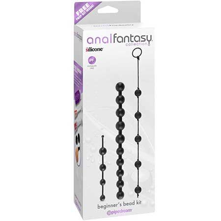 Pipedream Anal Fantasy Collection 3-Piece Silicone Beginner&#39;s Bead Kit Black