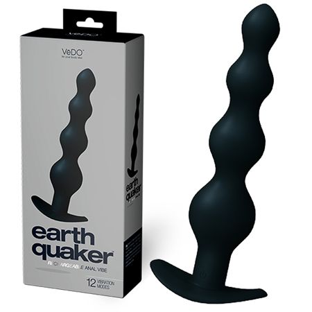 VeDO Earth Quaker Anal Vibe - Just Black - Men&#39;s