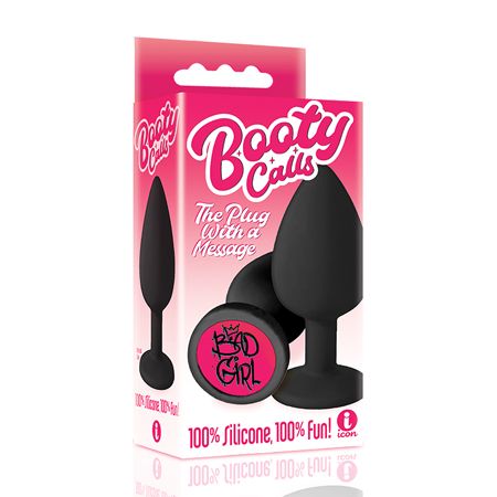 The 9&#39;s Booty Calls Silicone Butt Plug Black Bad Girl