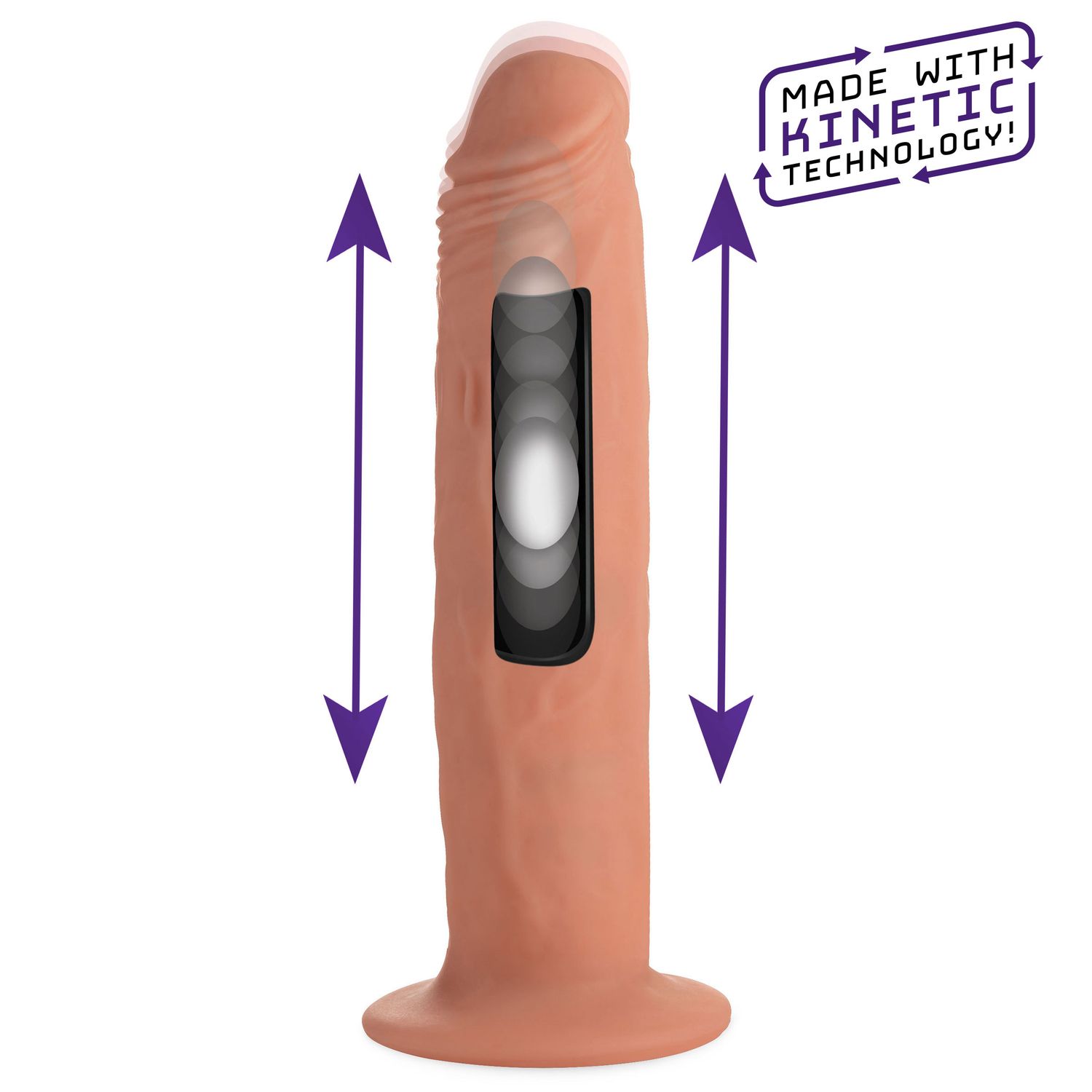 Kinetic Thumping 7x Remote Control Dildo, Size: Large