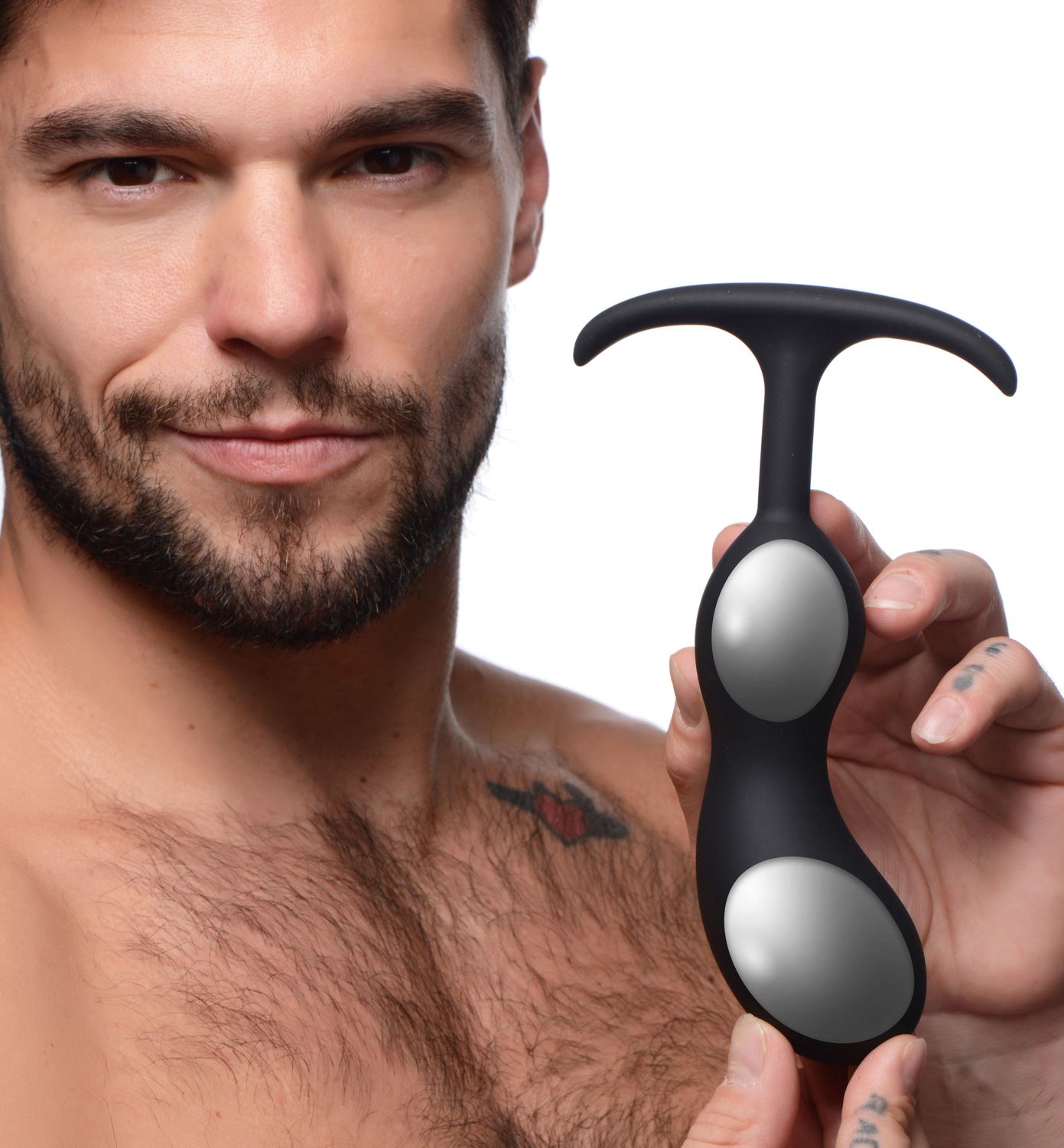 Premium Silicone Weighted Prostate Plug, Size: Large