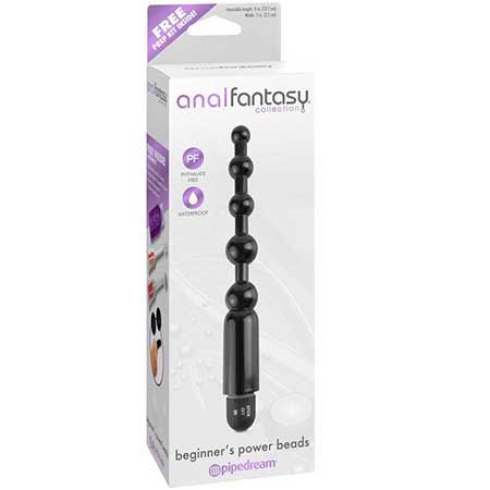 Pipedream Anal Fantasy Collection Vibrating Beginner&#39;s Power Beads Black