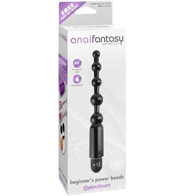 Pipedream Anal Fantasy Collection Vibrating Beginner&#39;s Power Beads Black