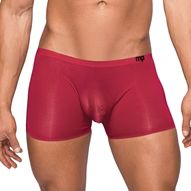 Male Power Seamless Sleek Sleek Short w/sheer pouch Wine
