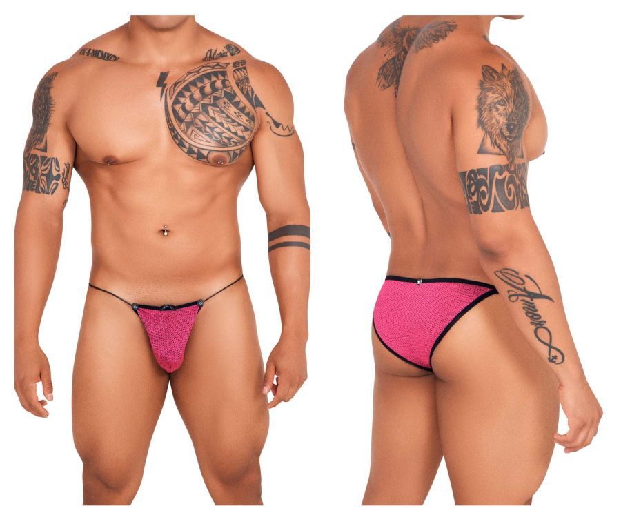  Mesh Bikini , Color: Fuchsia, Size: M