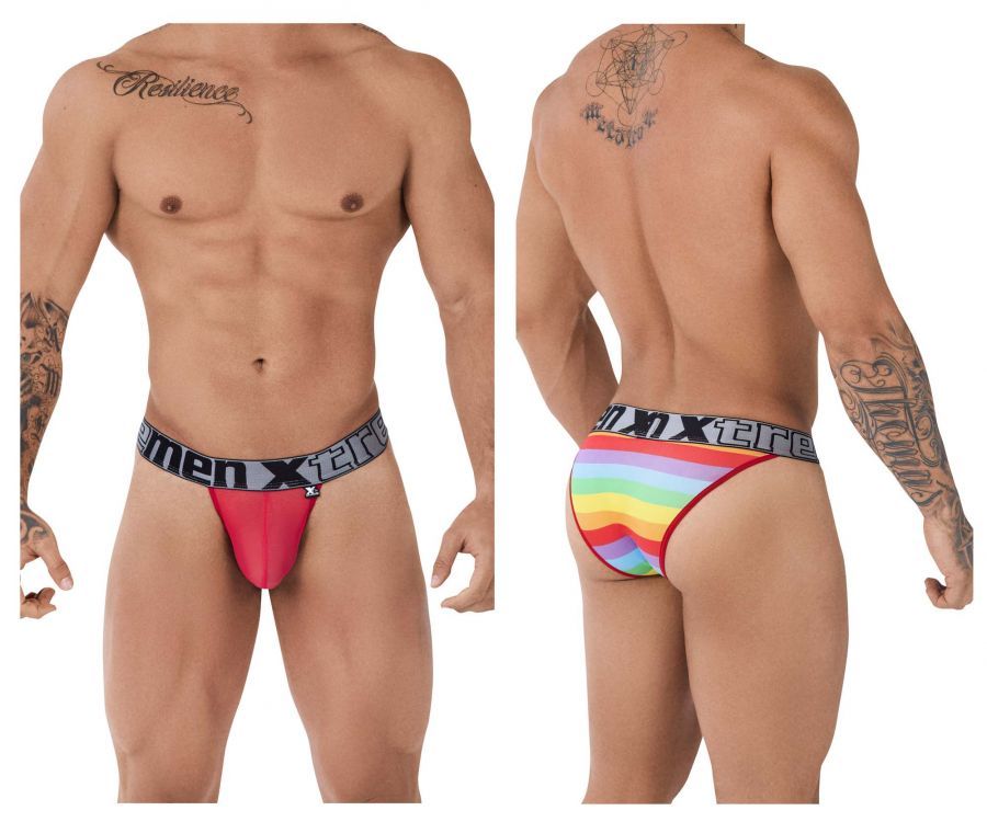  Microfiber Pride Bikini , Color: Red, Size: L