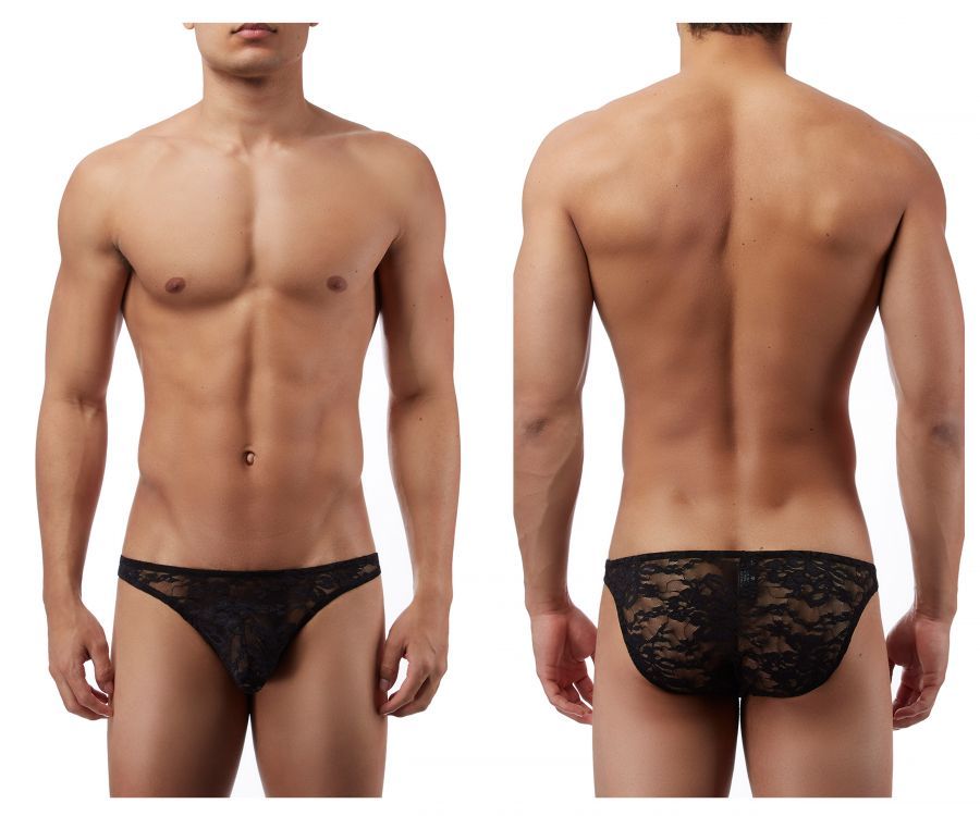  Stretch Lace Wonder Bikini , Color: Black, Size: S