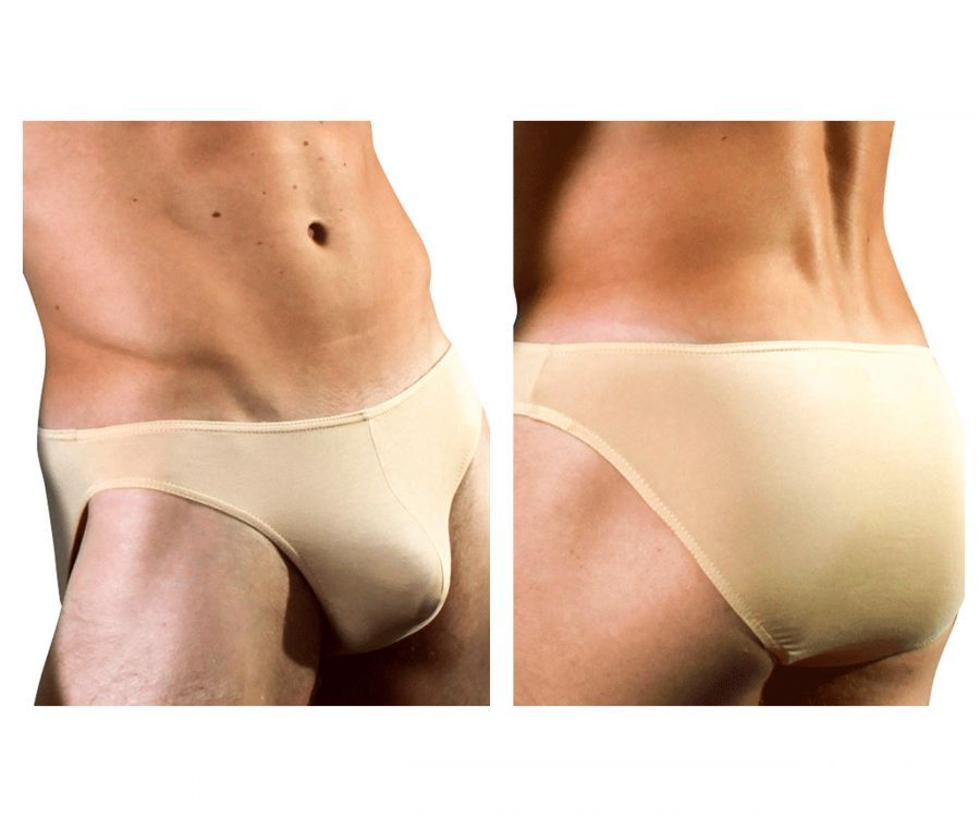  Hang-loose Bikini Brief , Color: Tan, Size: L