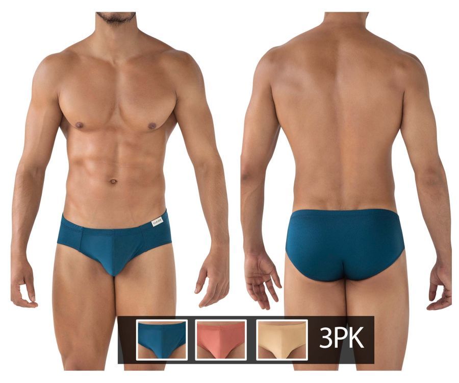 3PK Australian Latin Briefs , Color: Blue-Ochre-Gold, Size: M