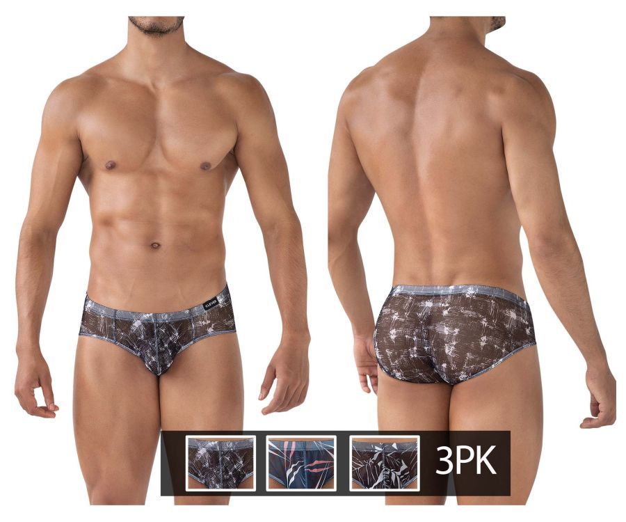 3PK Australian Latin Briefs , Color: Blue-Black-Black, Size: S