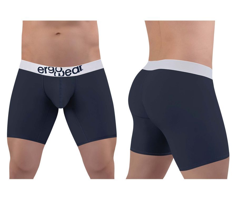  MAX COTTON Boxer Briefs , Color: Navy Blue, Size: S