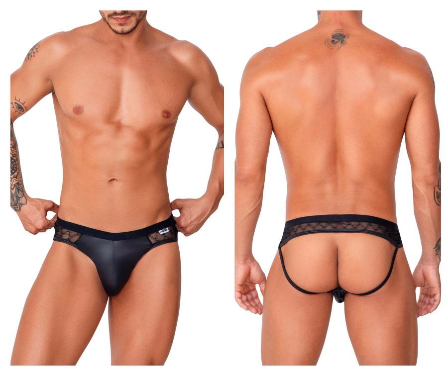  Lace Jockstrap , Color: Black, Size: S/M