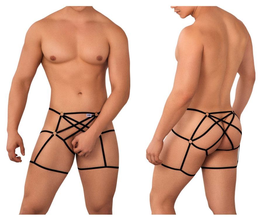 Cage Jockstrap , Color: Black, Size: S/M