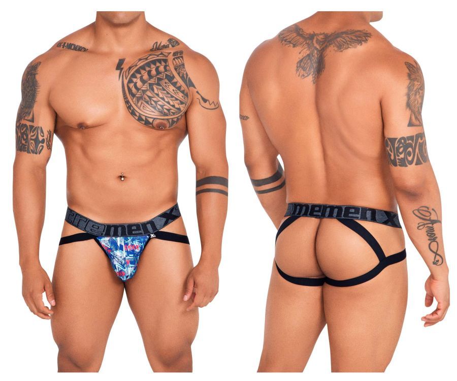  Printed Jockstrap , Color: Royal, Size: L