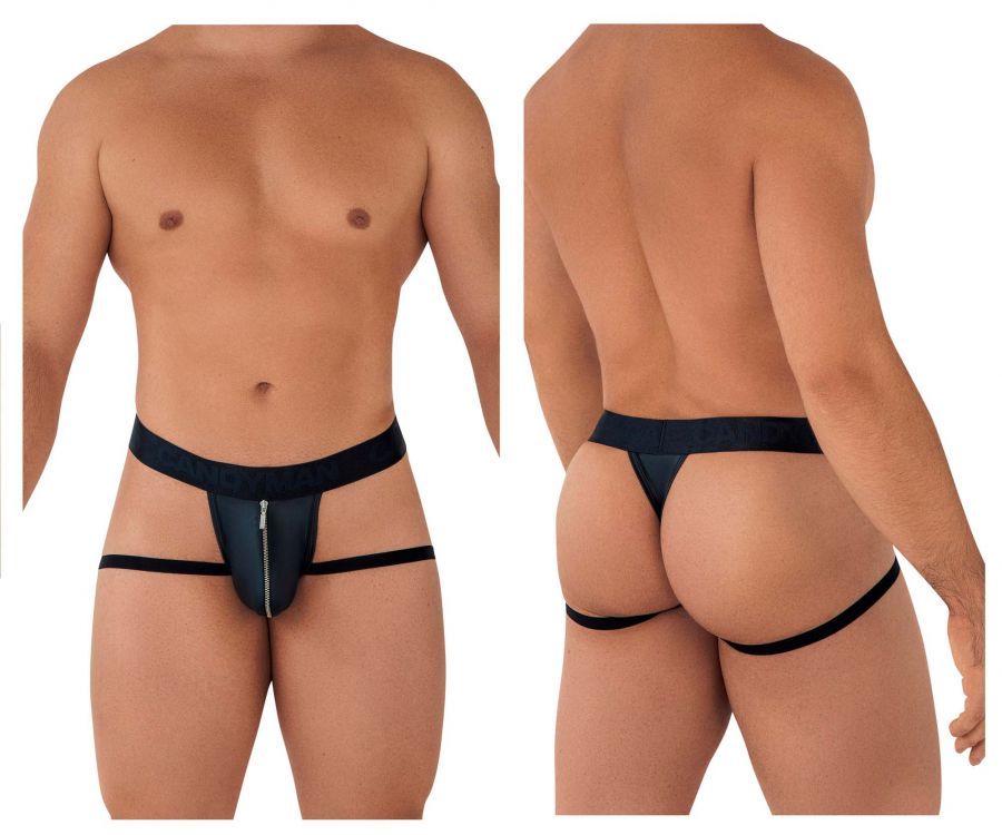  Zipper Jockstrap , Color: Black, Size: S/M