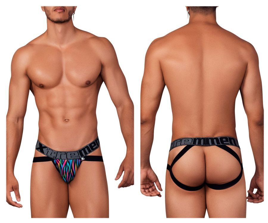  Printed Microfiber Jockstrap , Color: Disco Zebra, Size: S