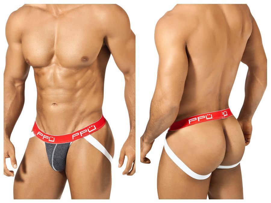  Tribe Briefs , Color: Gray-Red, Size: XL