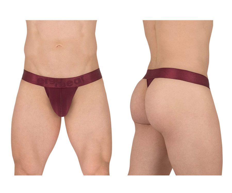  MAX XX G-String , Color: Burgundy, Size: L