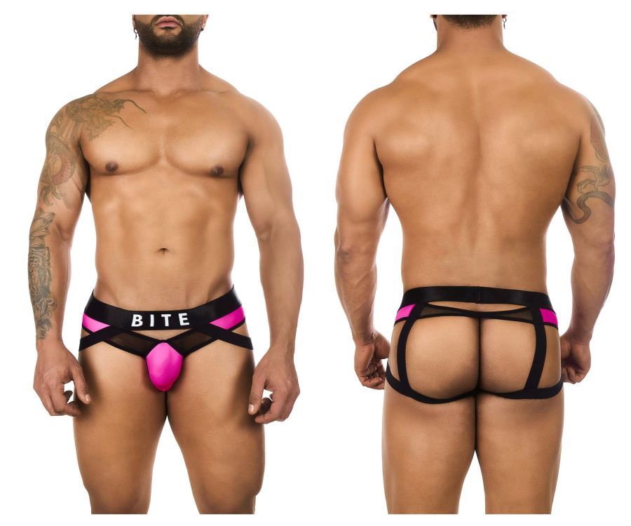  Tuxedo Banana Jockstrap , Color: Fuchsia, Size: S