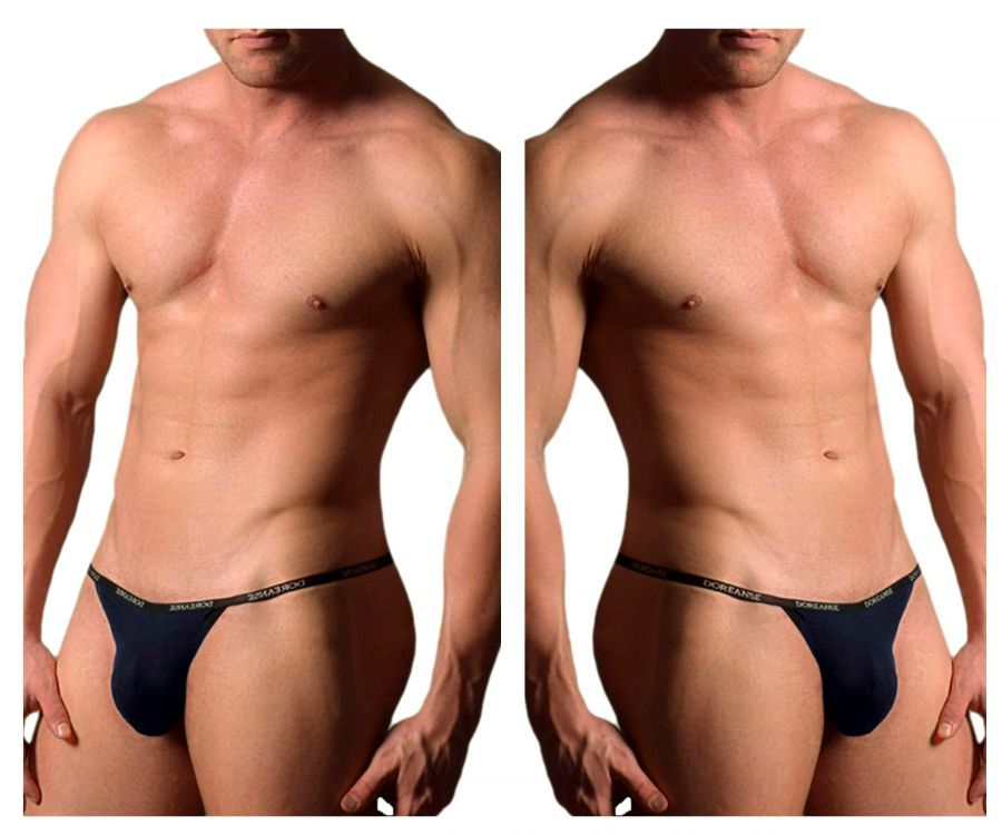  Ribbed Modal T-thong , Color: Navy, Size: L